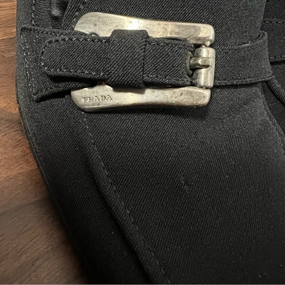 Prada Vintage Black Leather Heeled Loafer - Picture 6 of 8